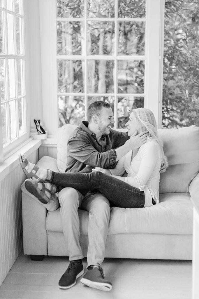 In-home engagement photos