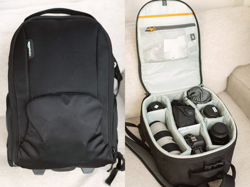 What's in my camera bag - photo of a wedding photographer camera bag