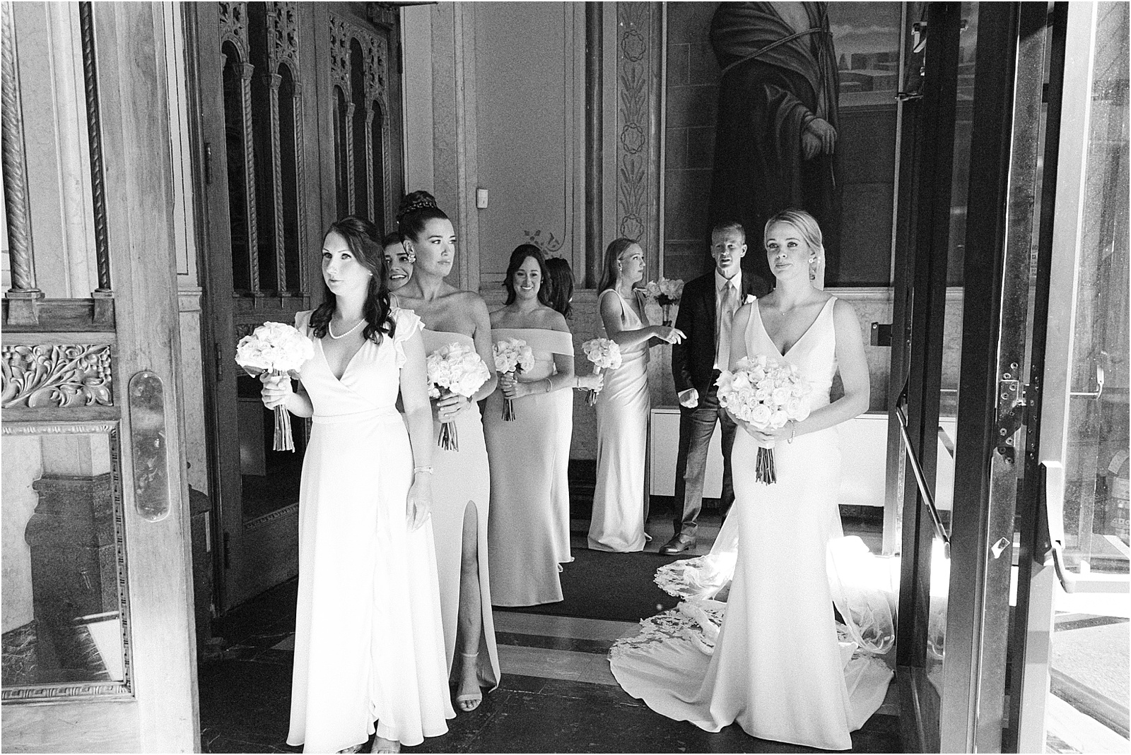 bride before walking down the aisle for boston wedding