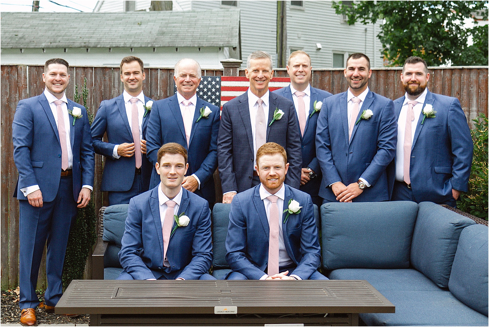 groomsmen portrait for four seasons wedding